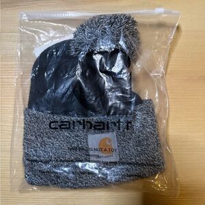 Carhartt Charcoal Knit Beanie with Pom(SOLD NOT AVAILABLE)